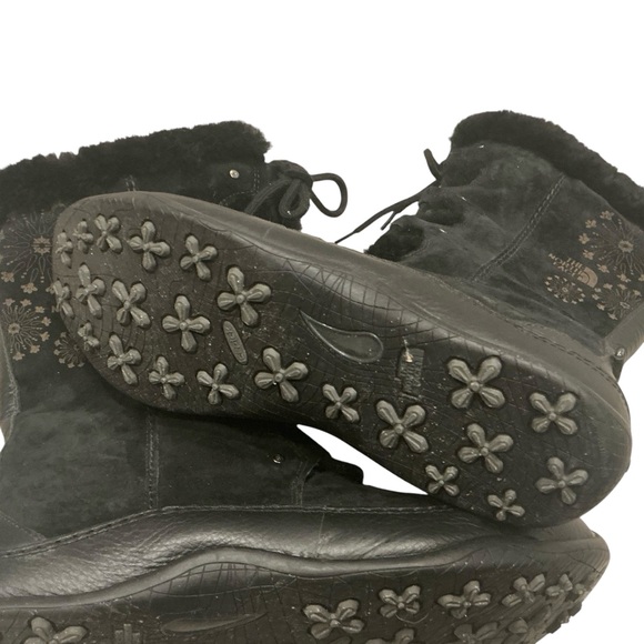 The north face Abby III black leather winter snow boots waterproof size 11 - Picture 6 of 10